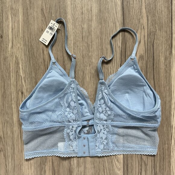 NWT Aerie Hibiscus Lace Padded Longline Bralette - Picture 3 of 5